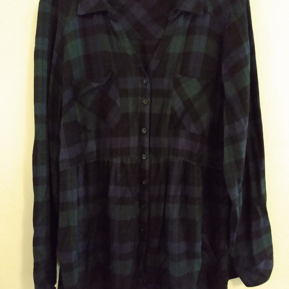 LADIES TORRID PLAID BLOUSE PLUS SIZE 1
